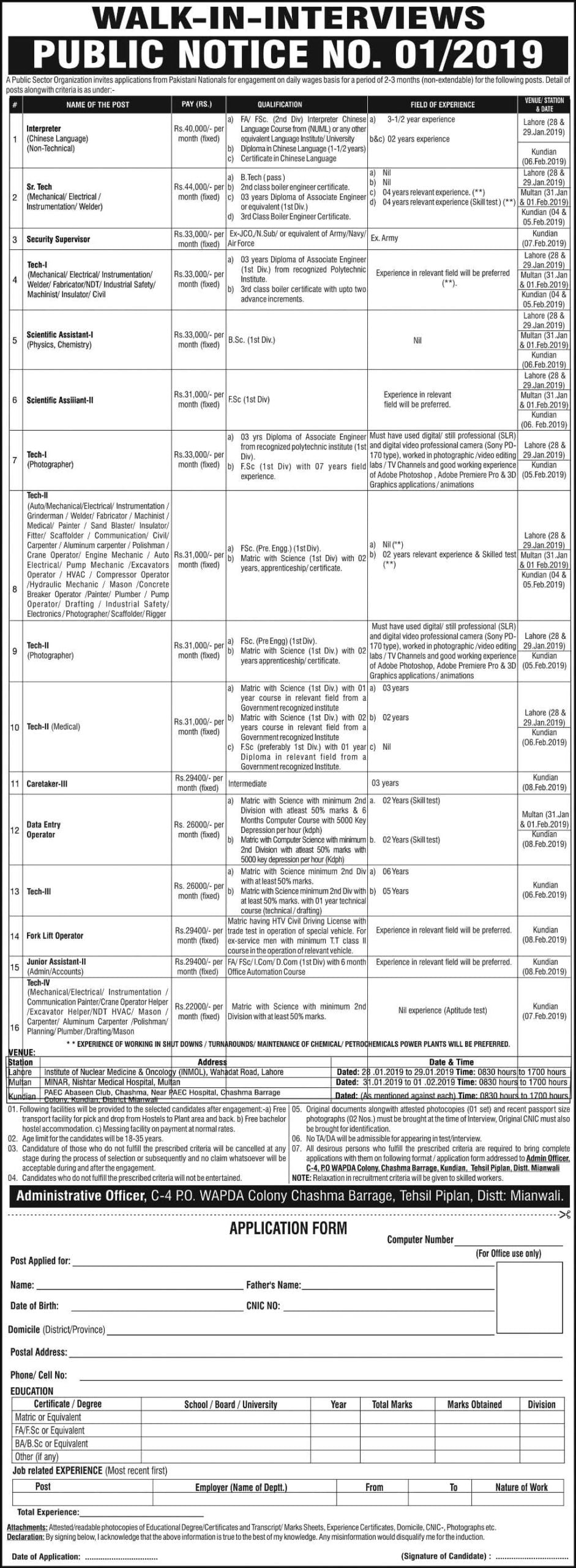 Atomic Energy Jobs January 2019