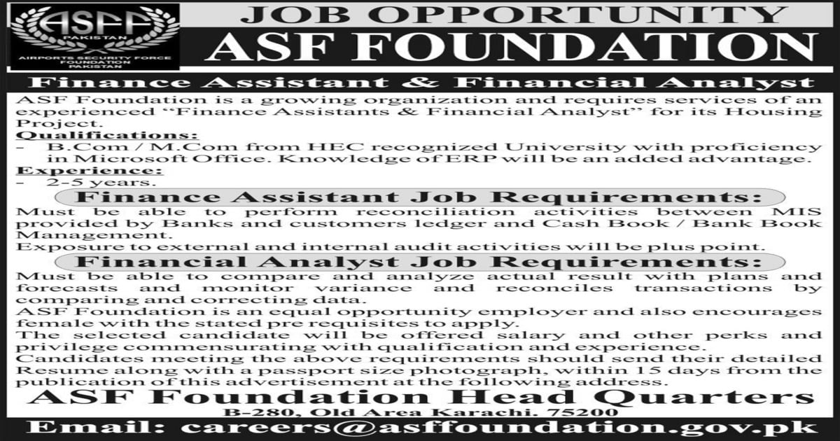 Featured Image Airports Security Force Asf Foundation Jobs 2020 In Housing Project Latest