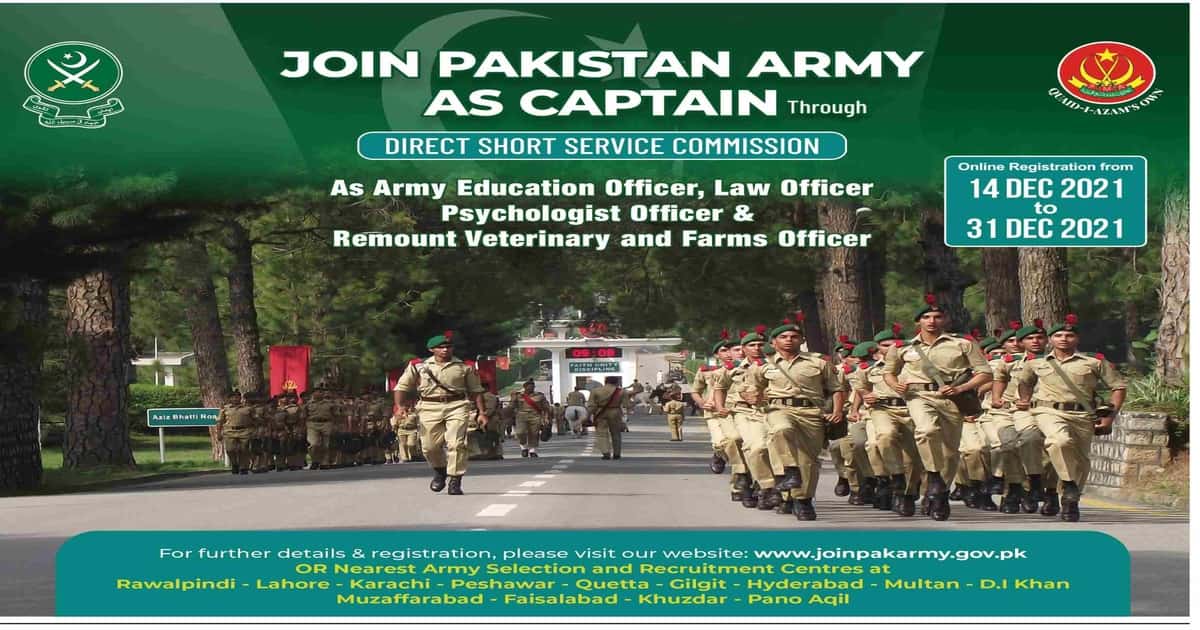 Featured Image Join Pak Army Jobs 2021 For Captain Direct Short Service Commission Ssc