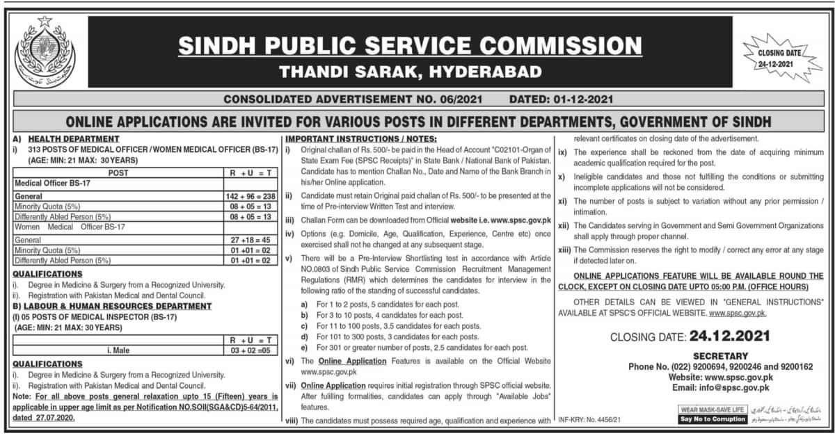 Featured Image Spsc Jobs 2021 Consolidated Advertisement No 6 Apply Online Latest