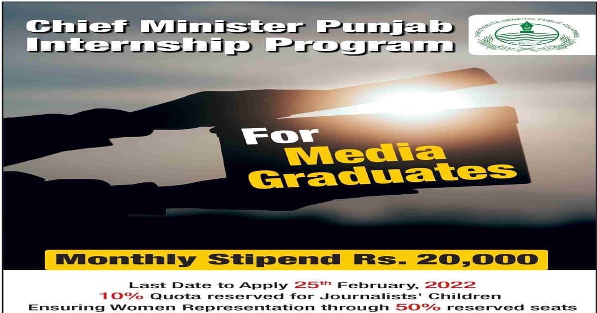 Featured Image Chief Minister Punjab Internship Program 2022 Dgpr.punjab.gov.pk Latest