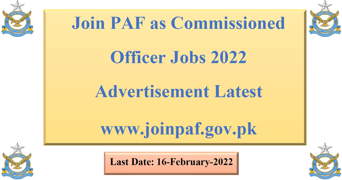 Featured Image Join Paf As Commissioned Officer Jobs 2022 Advertisement Latest