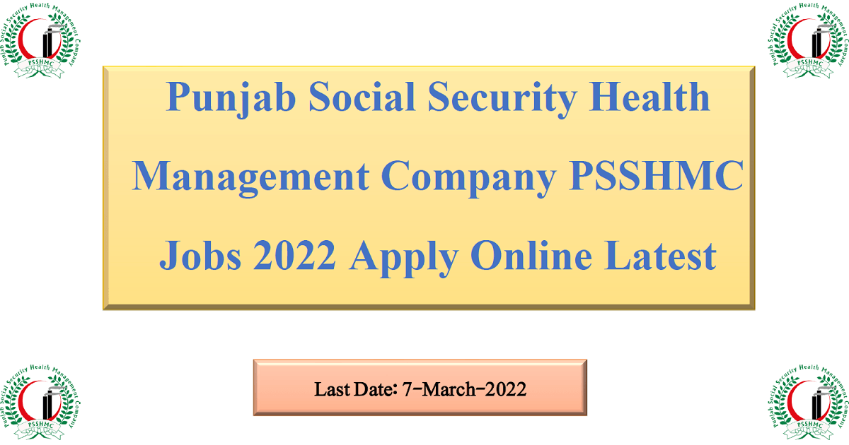Featured Image Punjab Social Security Health Management Company Psshmc Jobs 2022 Apply Online Latest