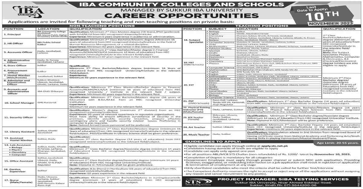 Featured Image Iba Community Colleges And Schools Jobs 2023 Sts Apply Online