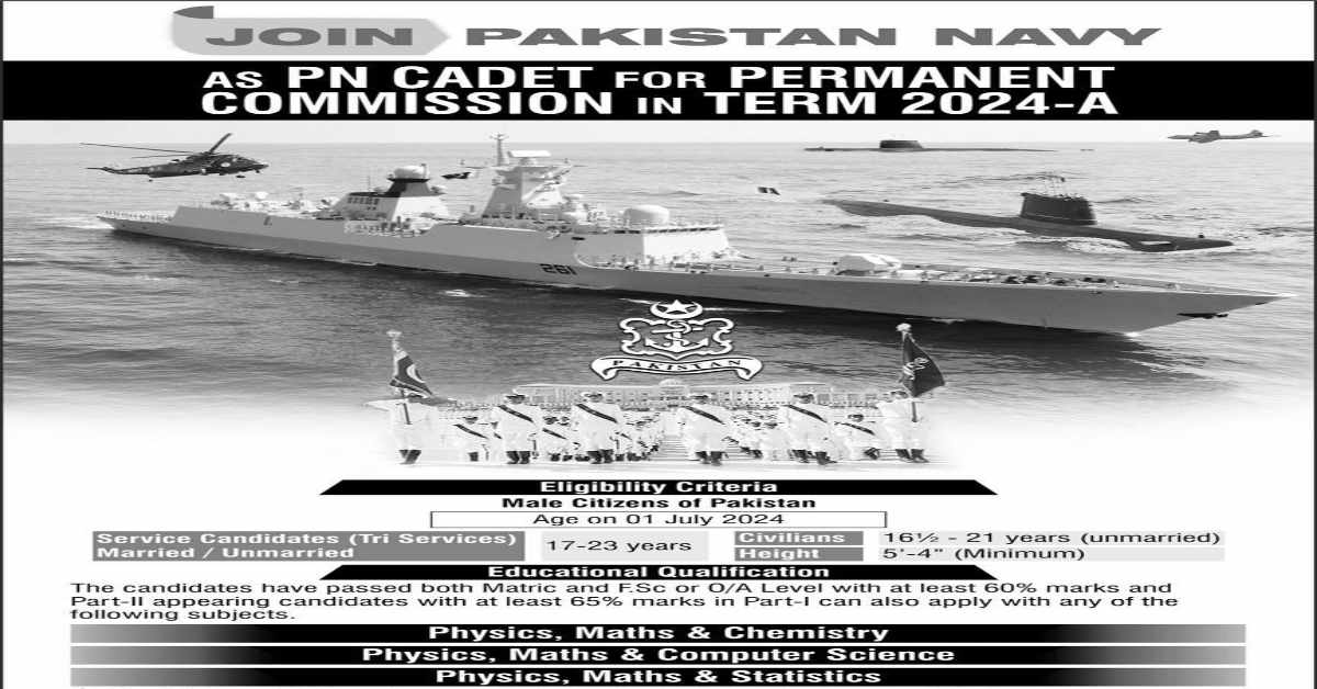 Featured Image Join Pak Navy Jobs 2023 As Pn Cadet Permanent Commission Term 2024