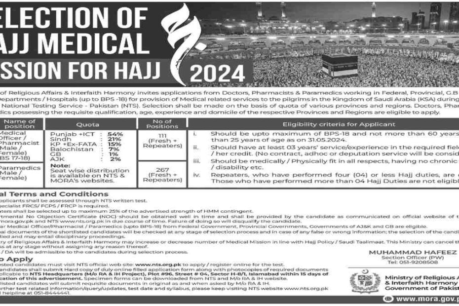 Featured Image Ministry Of Religious Affairs Mora Nts Hajj Jobs 2024 Medical Mission