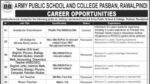 Featured Image Army Public School and College APSAC PASBAN Rawalpindi Job Opportunities 2024