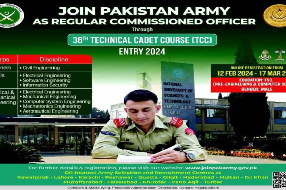 Featured Image Join Pak Army Jobs 2024 36 Technical Cadet Course Tcc Entry 2024