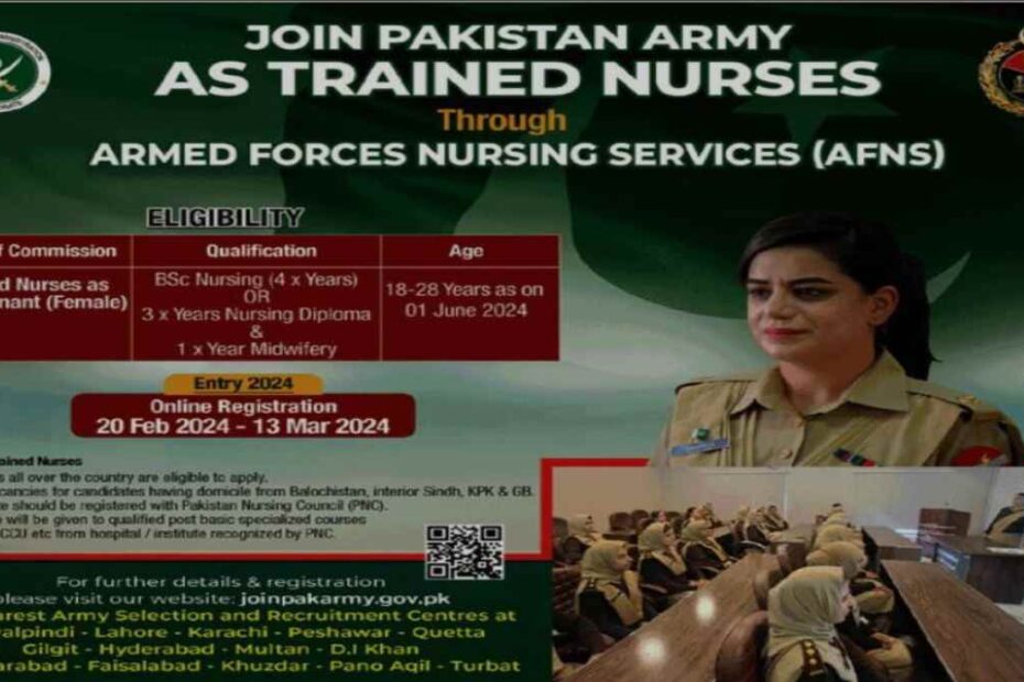 Featured Image Join Pak Army Jobs 2024 As Trained Nurses Through Armed Forces Nursing Services (Afns)