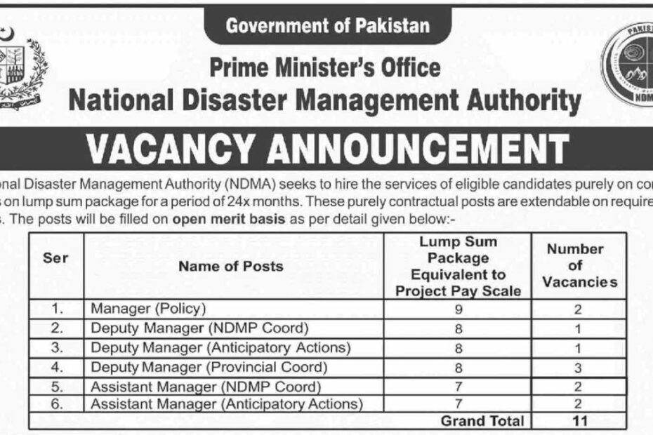 Featured Image National Disaster Management Authority Ndma Job Openings 2024