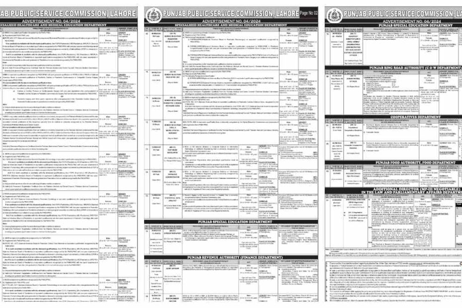 Featured Image Ppsc Jobs 2024 Advertisement No 4/2024 Apply Online